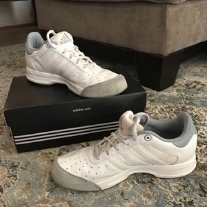 Women's Adidas white with gray shoes size 7